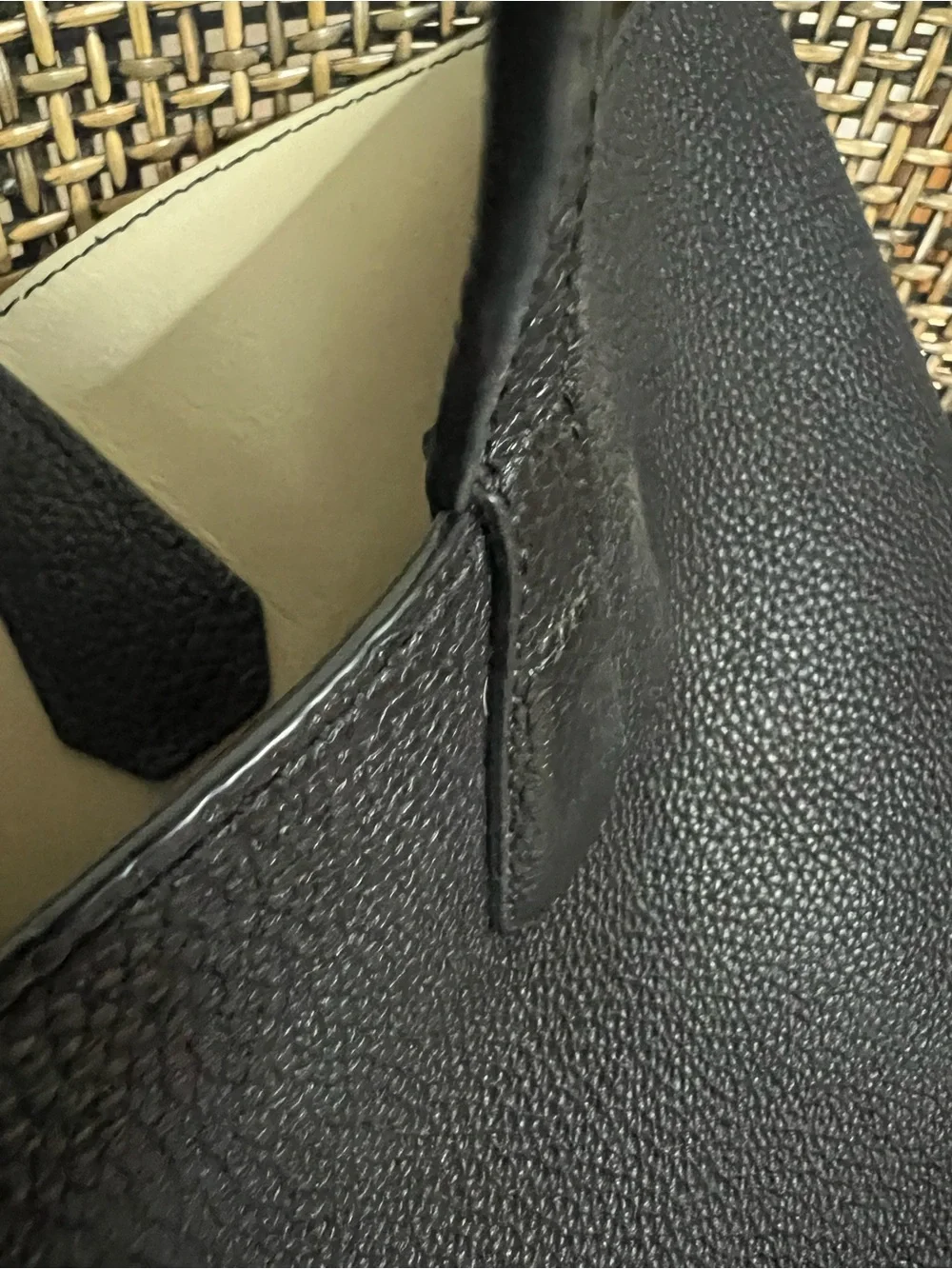 Tory Burch Perry Black Pebbled Leather Tote